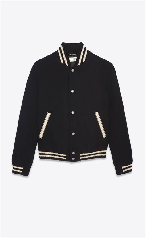 ysl teddy jacket vintage|saint laurent suede jacket.